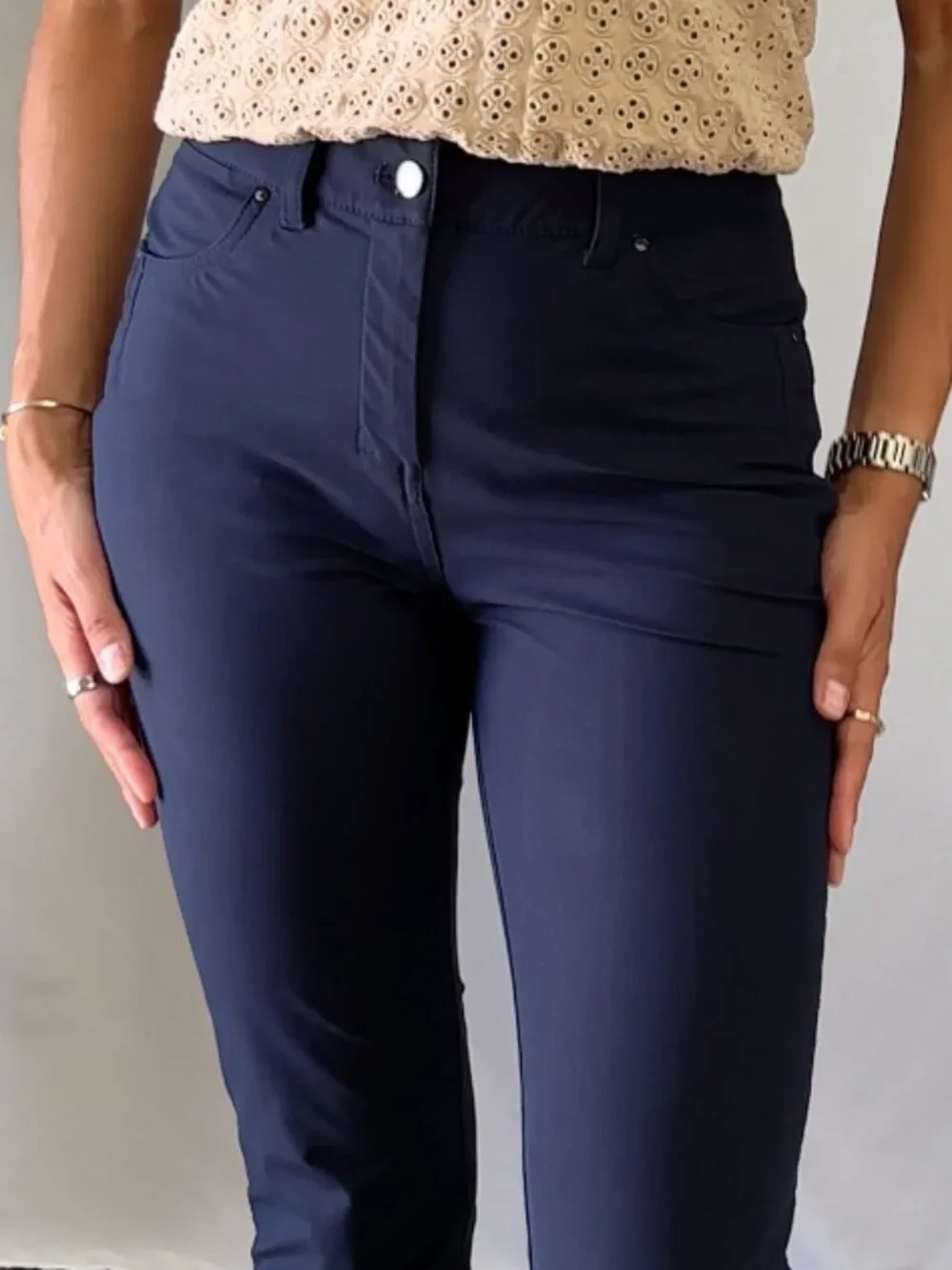 lululemon Navy Blue Pants Athletic Leggings Size 4